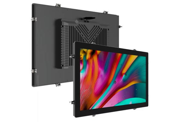 IP65 senza ventilatore touchscreen industriale PC 15 pollici gestione integrata della batteria e protezione ESD