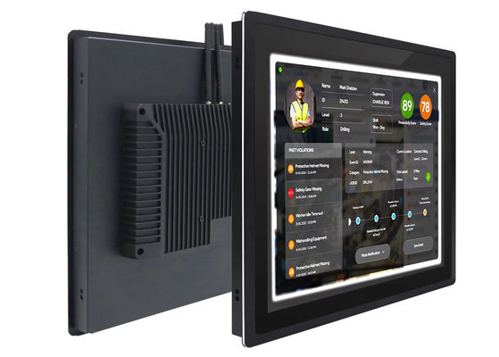 All In One Industrial Capacitive Touch Screen Panel PC 15 Inch IP65 Support a parete Android Linux Ubuntu